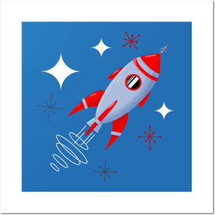 Retro Rocket Posters and Art